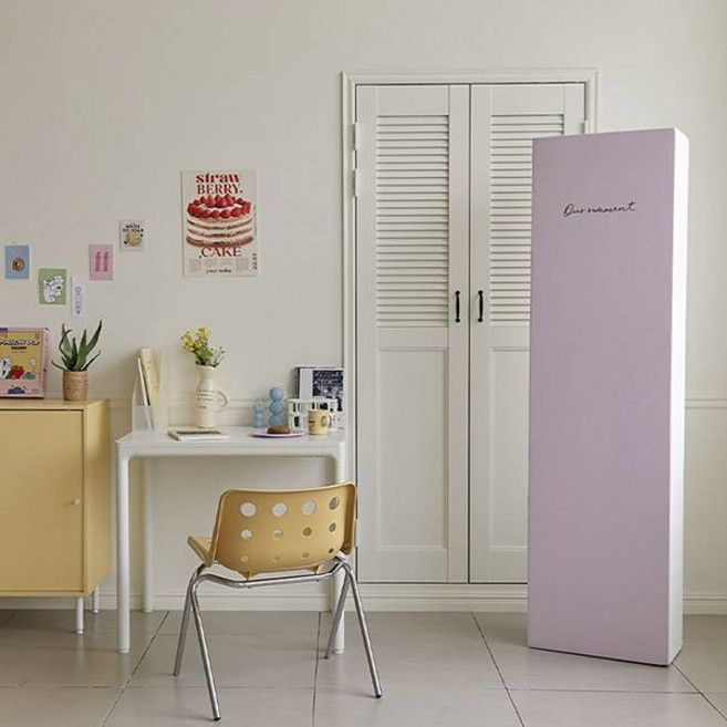 베베데코 모먼트 자수 스탠드 에어컨 커버, 연보라