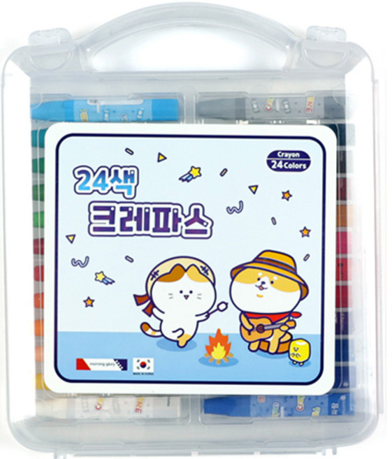 모닝글로리 6000 크레파스 블루, 24색, 1개