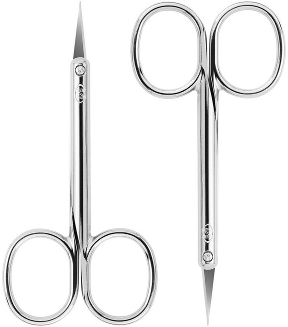 777 고급 눈썹가위, 실버, 2개