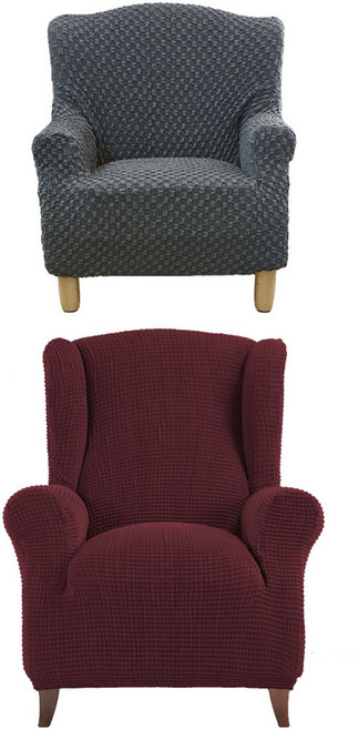 소파스킨스 세비야 1인용 소파커버 + 글라무어 1인용 소파커버, 실버그레이(세비야), 버건디(글라무어)