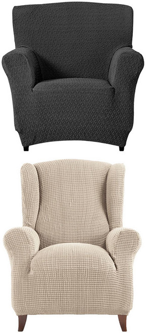 소파스킨스 마르틴 1인용 소파커버 + 글라무어 1인용 소파커버, 다크그레이(마르틴), 라이트베이지(글라무어), 1개