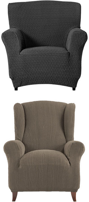 소파스킨스 마르틴 1인용 소파커버 + 글라무어 1인용 소파커버, 다크그레이(마르틴), 린넨브라운(글라무어), 1개