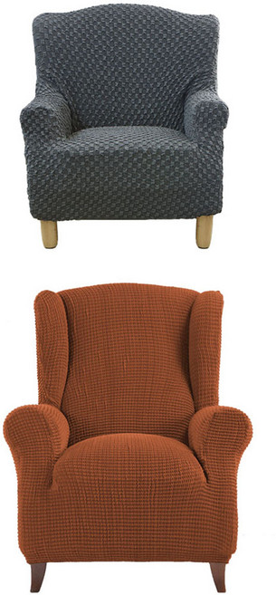 소파스킨스 세비야 1인용 소파커버 + 글라무어 1인용 소파커버, 실버그레이(세비야), 오렌지(글라무어)