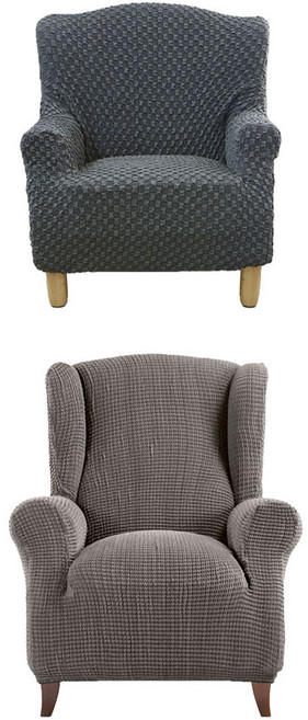 소파스킨스 세비야 1인용 소파커버 + 글라무어 1인용 소파커버, 실버그레이(세비야), 라이트그레이(글라무어)