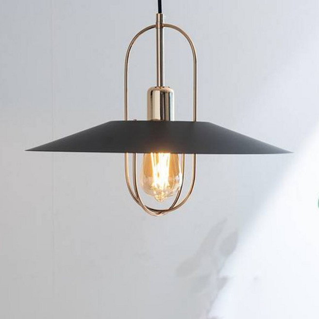 히트조명 스완 1등 펜던트조명 D26069BK, 블랙(D26069BK)