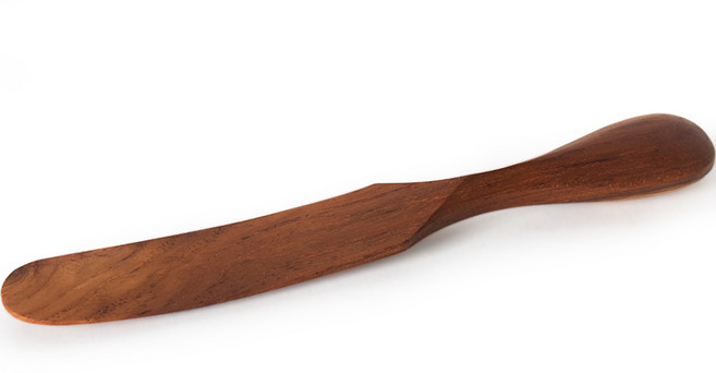 나무공방 티크우드 통원목 버터나이프 잼칼, 1개