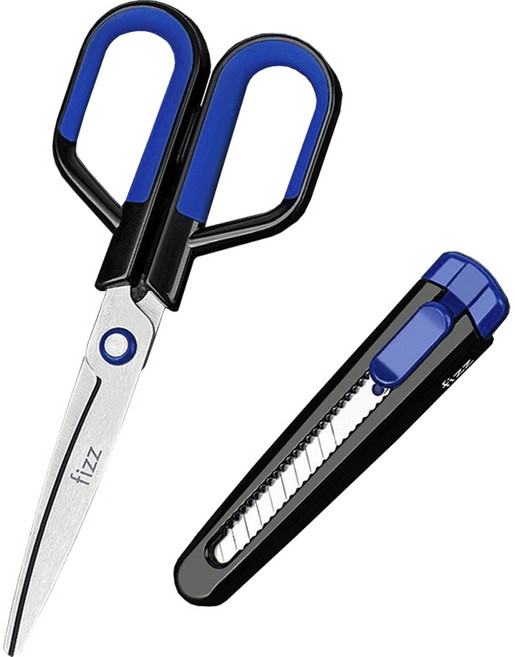 투코비 다기능 분리형 가위 + 커터칼 세트, 블루, 1세트