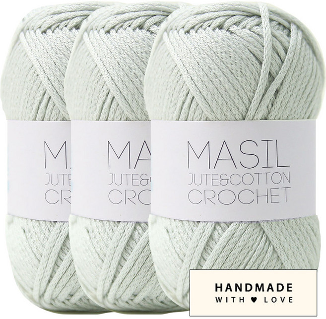 니뜨 마실 뜨개실 60g x 3p + 코튼라벨 바코드 세트, 29 라이트그레이, 1개