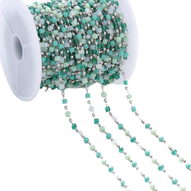 알로데 스퀘어 금속 컬러 DIY 체인 2mm x 1m, NO 03, 1개