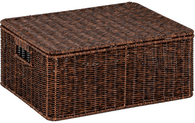 하우스레시피 PP라탄 바스켓, 다크브라운, 1개