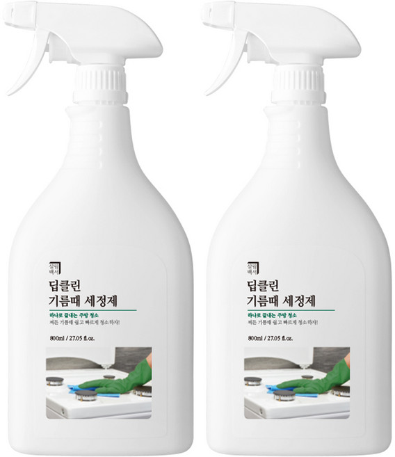 살림백서 딥클린 기름때 세정제, 800ml, 2개