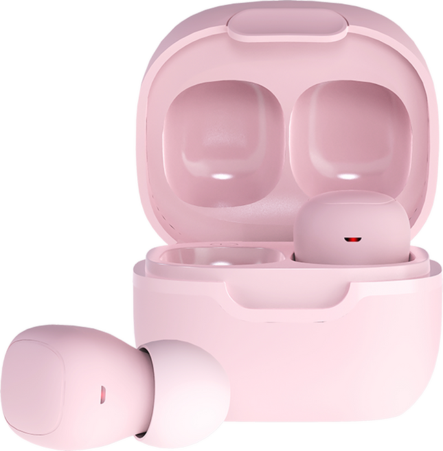 PLEIGO 미니 큐브 TWS 블루투스 무선 이어폰 N650 핑크 5.5시간 방수가능