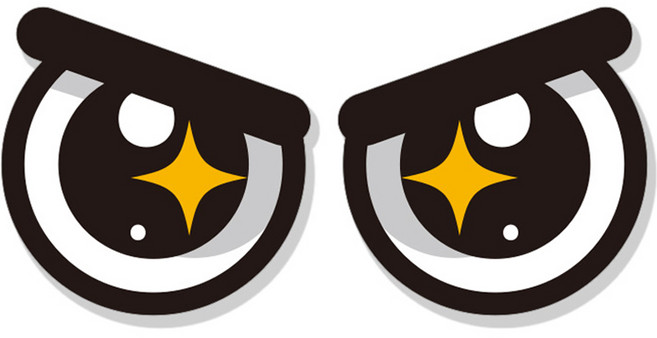 제제데코 차량 졸음방지 잠깨우는 왕눈이 고휘도 육각 반사 눈 스티커 대형, 앵그리 B004, 1세트