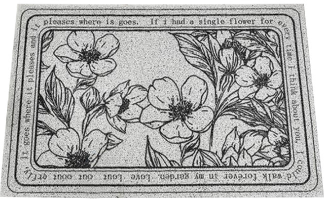 미스모네 플라워 현관 업소용 출입구 코일 발매트, B타입, 1개