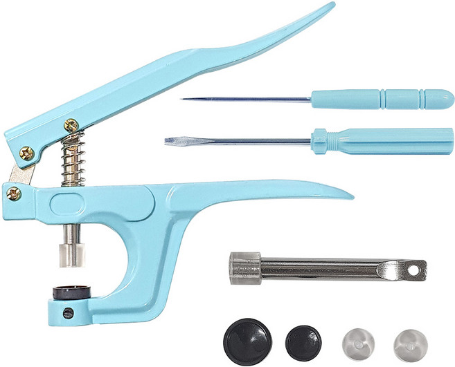 코지파파 수지 스냅버튼 기구 단추제작기구, 블루, 1개