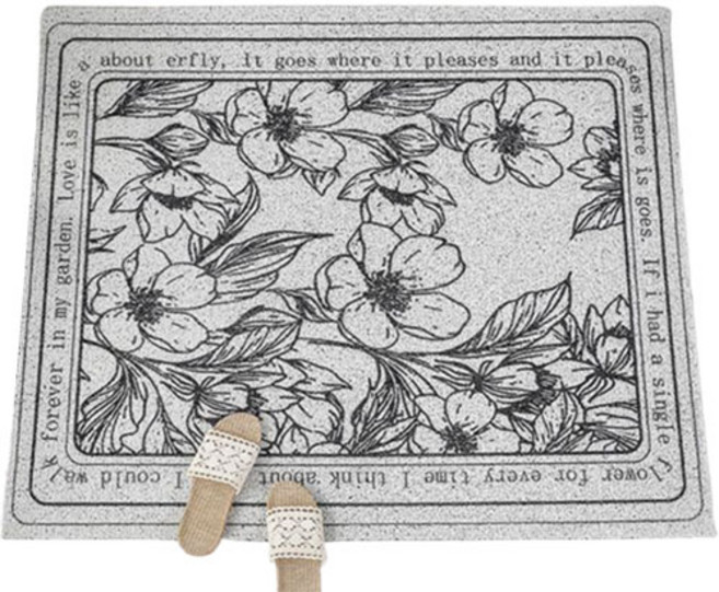 미스모네 플라워 현관 업소용 출입구 코일 발매트, D타입, 1개