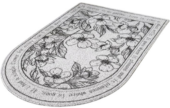 미스모네 플라워 현관 업소용 출입구 코일 발매트, C타입, 1개