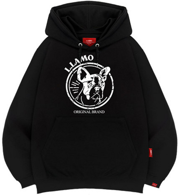 L.LAMO 3H 可愛鬥牛犬連帽T恤 大尺碼
