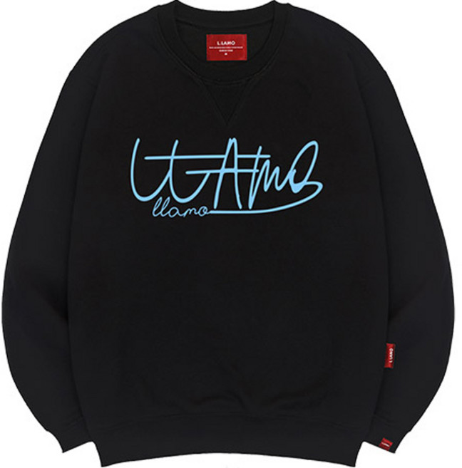 엘라모 남녀공용 3M 네온로고 빅사이즈 맨투맨