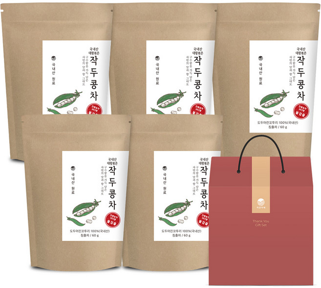 자연지애 국내산 대왕 작두콩차, 60g, 1개입, 5개