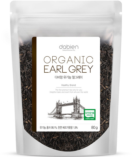 다비앙 유기농 얼그레이 홍차 리필, 80g, 1개입, 1개