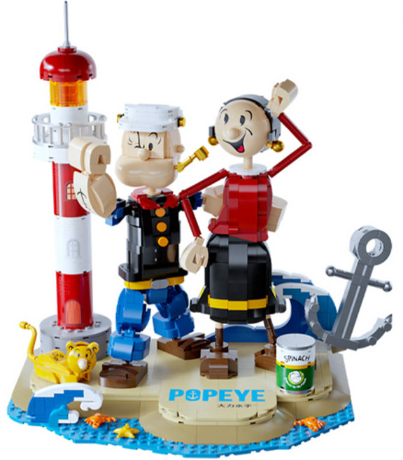 판타시블록 뽀빠이와 올리브 블럭 0939, 혼합색상, 1개