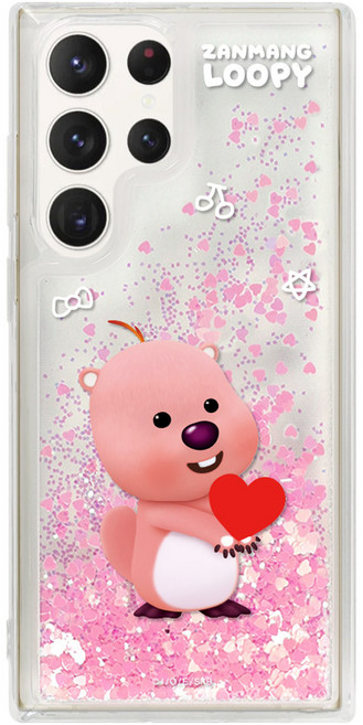 잔망루피 포인트 블링 글리터 휴대폰 케이스 1 사랑해~