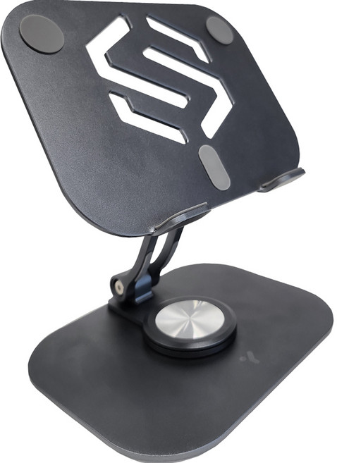 요이치 랩킷 D2 각도조절 휴대용 탁상용 핸드폰 태블릿 거치대, 그레이, 1개