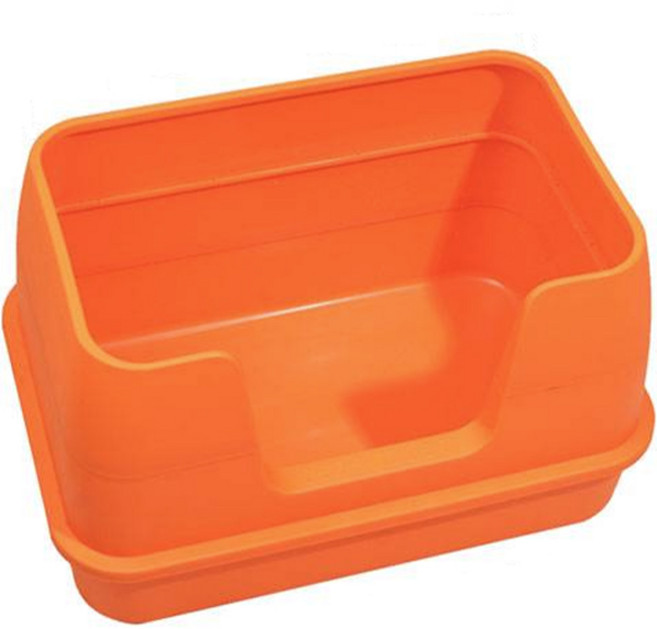 딩동펫 이지클린 접이식 고양이 화장실, 오렌지, 1개