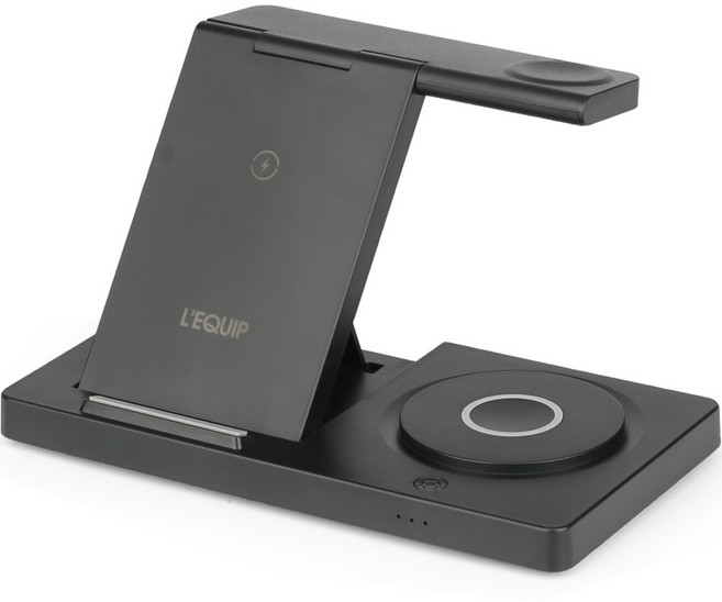 리큅 플립온 3 in 1 고속 무선충전기 LWC-PF01, 1개, 블랙