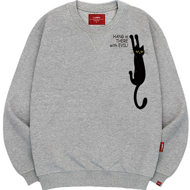 엘라모 남성용 3M 검은고양이 맨투맨