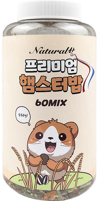 내츄럴한 프리미엄 햄스터밥 60Mix, 550g, 1개