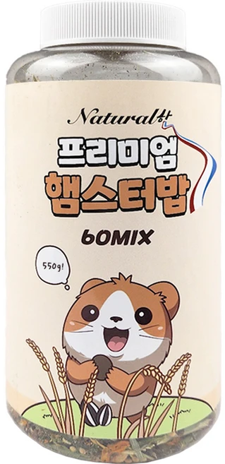 내츄럴한 프리미엄 햄스터밥 60Mix, 550g, 1개 - 쿠팡