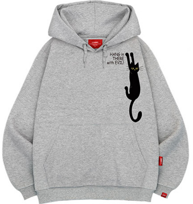 L.LAMO 3H 黑貓連帽T恤 大尺碼