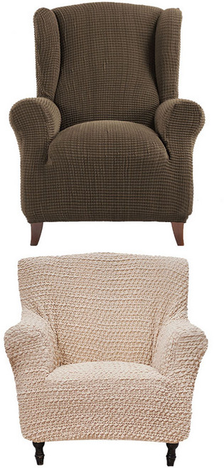 소파스킨스 글라무어 소파커버 1인용 엔틱브라운 + 발렌시아 소파커버 1인용 라이트베이지 세트, 엔틱브라운, 라이트베이지, 1세트