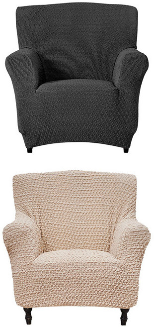 소파스킨스 마르틴 1인용 소파커버 + 발렌시아 1인용 소파커버 세트, 다크그레이(마르틴), 라이트베이지(발렌시아), 1세트