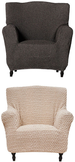 소파스킨스 빌바오 소파커버 1인용 다크그레이 + 발렌시아 소파커버 1인용 라이트베이지 세트, 다크그레이, 라이트베이지