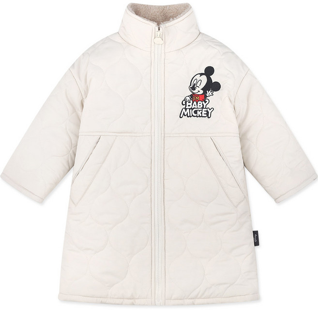 밀크마일 유아용 디즈니 베이비 미키마우스 롱퀼팅 점퍼