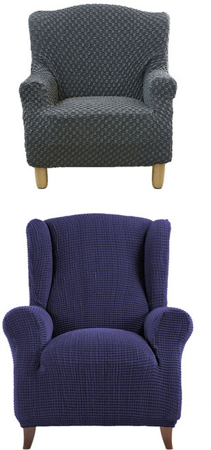 소파스킨스 세비야 소파커버 1인용 + 글라무어 소파커버 1인용 세트, 실버그레이 + 바이올렛, 1세트