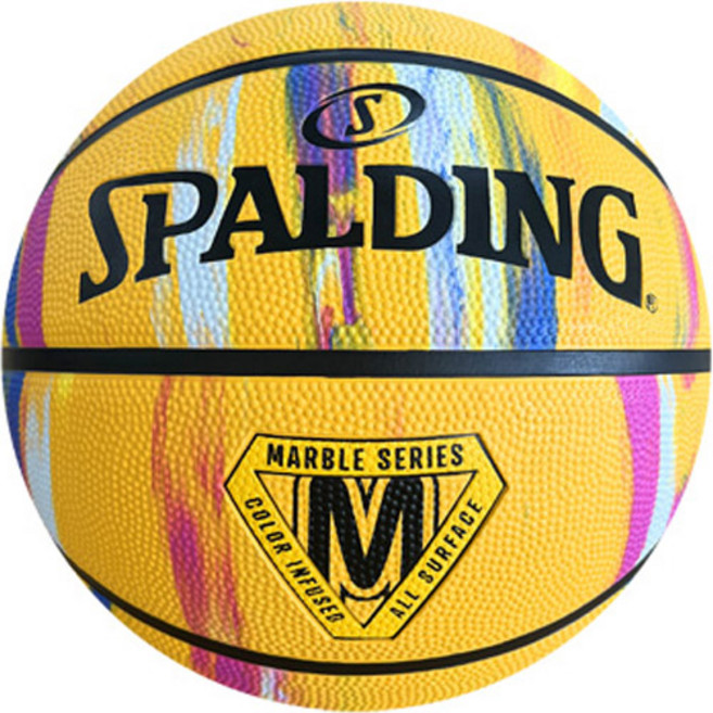 SPALDING 斯伯丁 漫威系列黃色籃球, 84-410Z, 1個