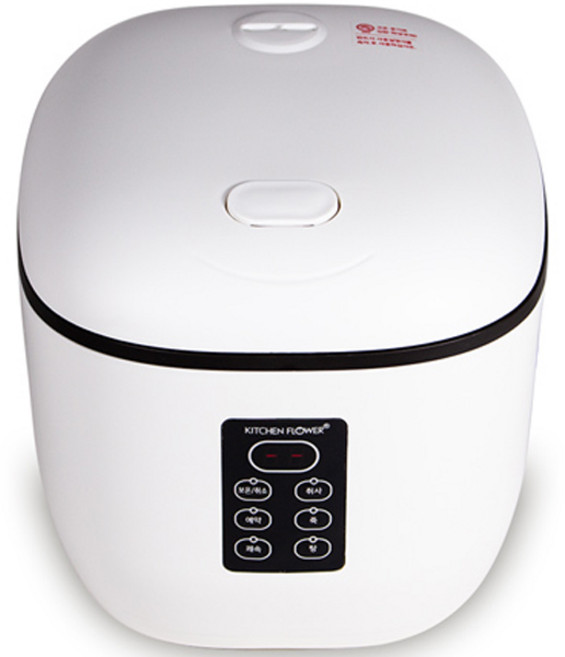 키친플라워 전기보온밥솥 3~4인용, KCT-MC015KP, 블랙 + 화이트