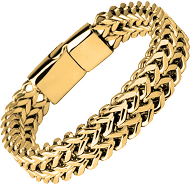 스톤주얼리 남성용 써지컬 더블 체인팔찌