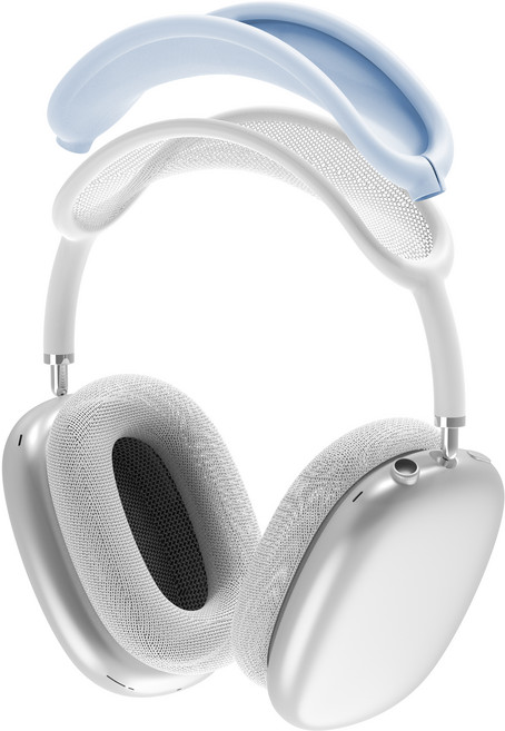 누아트 에어팟 호환 헤드 실리콘 커버, 에어팟 맥스 / 맥스2, 블루, 1개