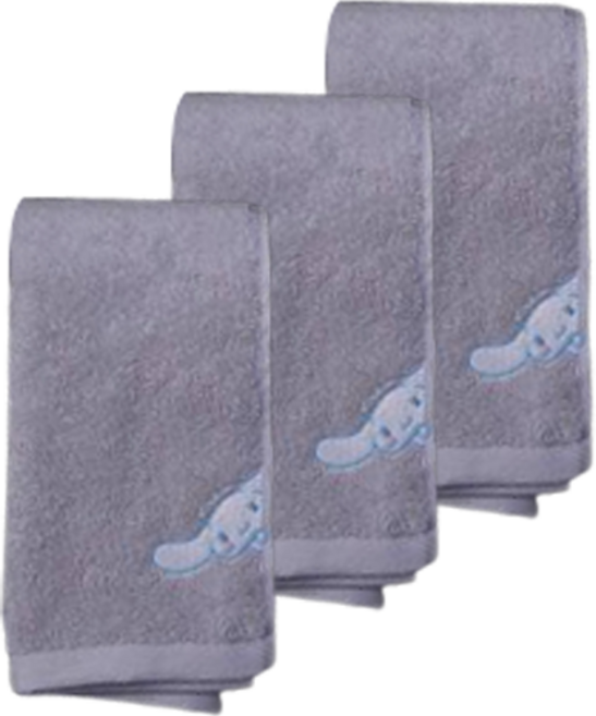 영신타올 산리오 캐릭터즈 세면타월 170g 30수 면사, 실버, 3개