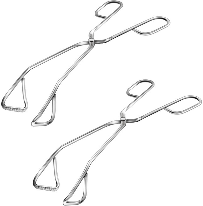 바겐슈타이거 키친아트 베니 스텐 가위형 집게, 2개