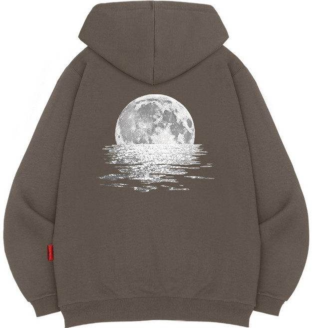 엘라모 남녀공용 3H 잠긴달 빅사이즈 후드티