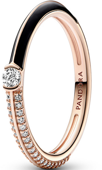 판도라 여성용 ME 파베 & 블랙 듀얼 링 182528C01 +쇼핑백+메시지카드+품질보증서(백화점A/S)