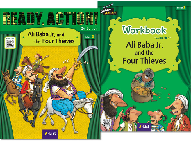 Ready Action Level 3: Ali Baba Jr. and the Four Thieves SB+WB (with App), A List