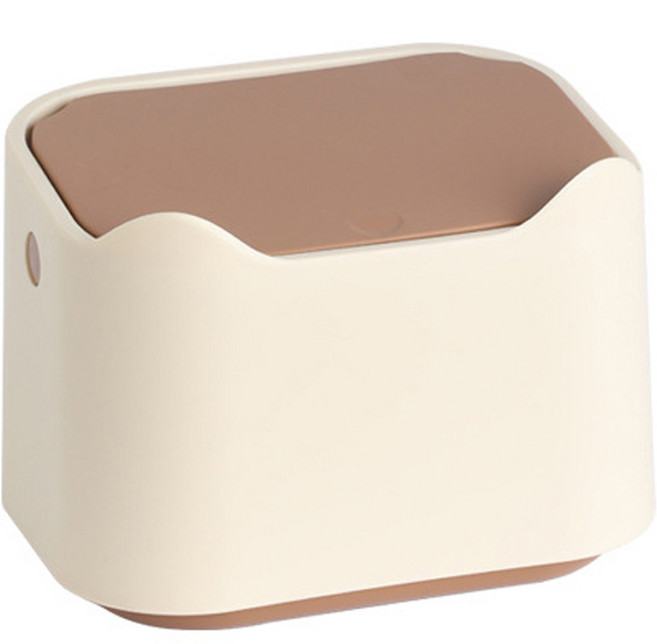 엘케이에이치 고양이 응가 냄새차단 미니 휴지통, 베이지, 1개