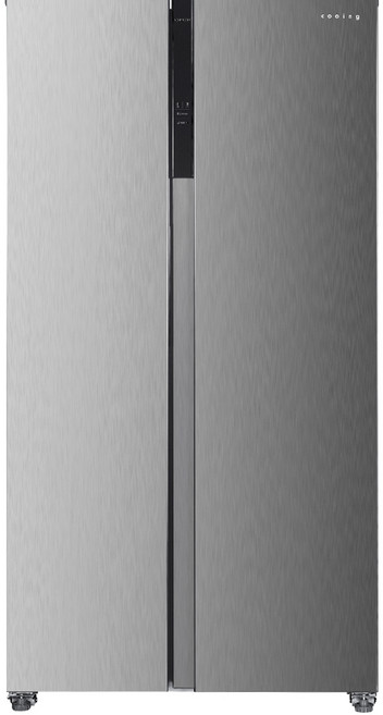 쿠잉전자 레트로 저소음 435L 2도어 양문형 냉장고 방문설치, SBS440M